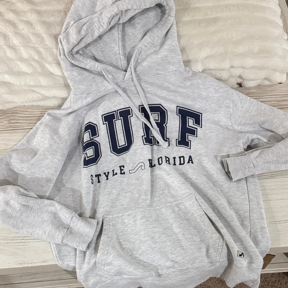 Surf Style Light Gray Hoodie